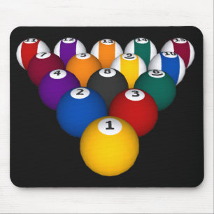 Billiards / Pool Balls - Custom Mousepad