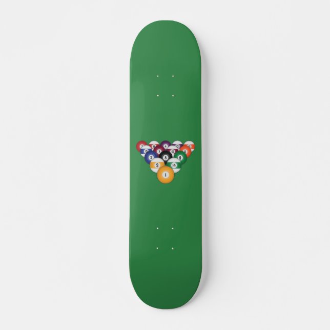 Billiards / Pool Balls: Skateboard (Front)