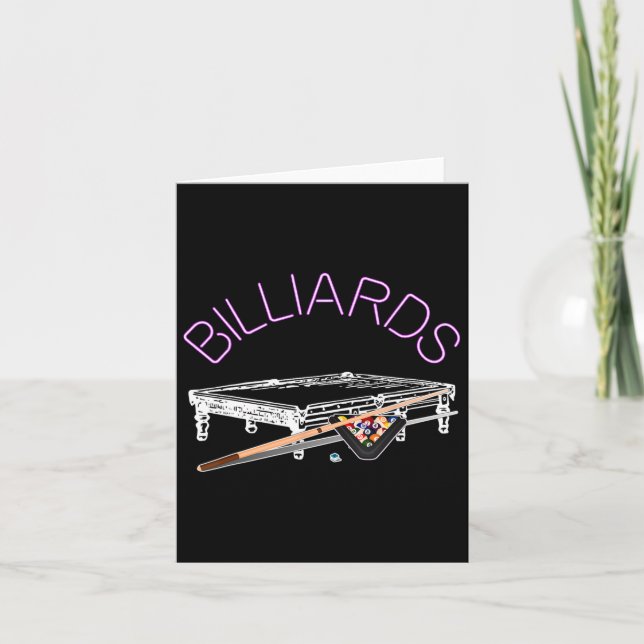 Billiards Pool Game  Card (Front)