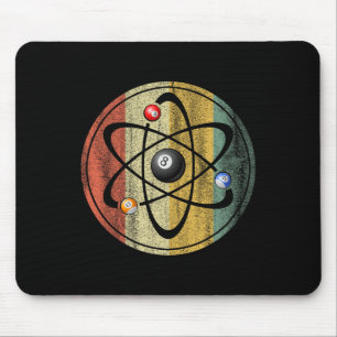 Billiards Pool Hall Sport Atom Science Vintage Ret Mouse Pad