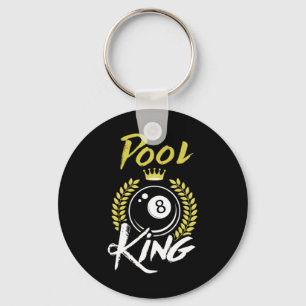 Billiards Pool King Shirt Funny Billiards Sport Po Keychain