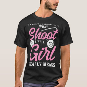 Billiards Pool Player Ball Girl Vintage I'm Happy T-Shirt