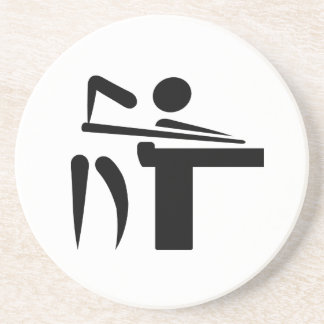 Billiards pool player coaster