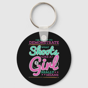 Billiards Pool Player Im Happy To Demonstrate Keychain