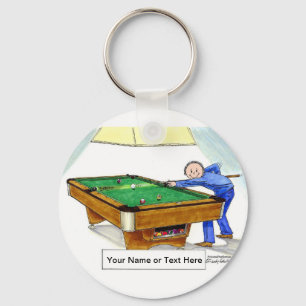 Billiards, Pool Player  Keychain