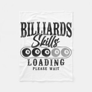 Billiards Pool Player Ll 8 Ll Vintage Billiards Sk Fleece Blanket