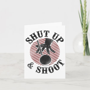 Billiards Pool Player Ll Vintage Shut Up And Shoot Card