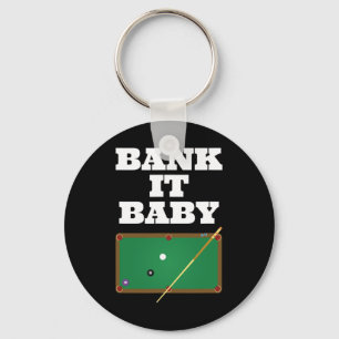 Billiards Pool Player Shirt Gift Men Women Bank Sh Keychain