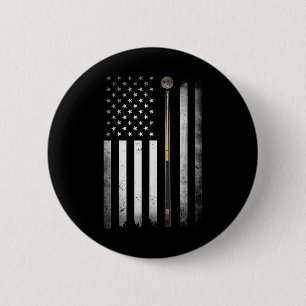 Billiards Pool Player Table Usa Us American Flag  2 Inch Round Button