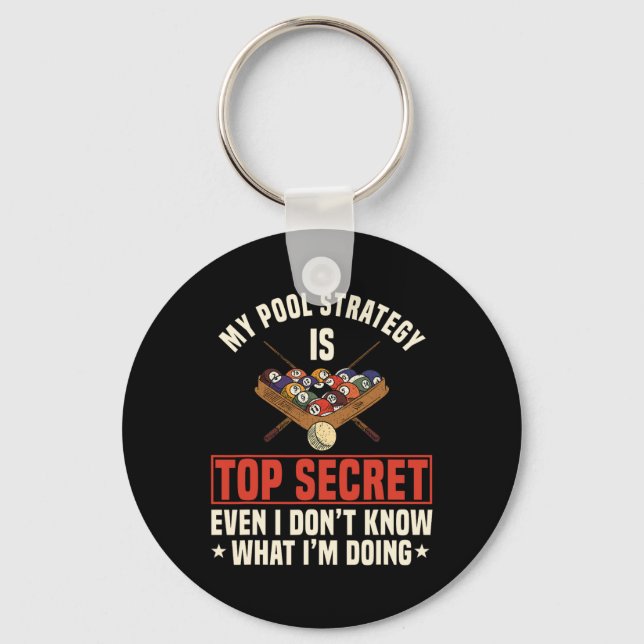 Billiards Pool Snooker Billiard Ball Table Nine-ba Keychain (Front)