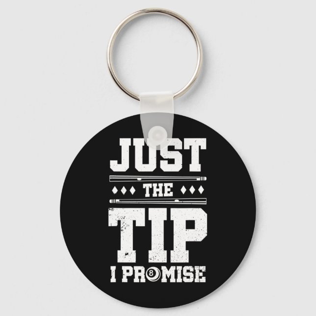 Billiards Pool Snooker  Keychain (Front)
