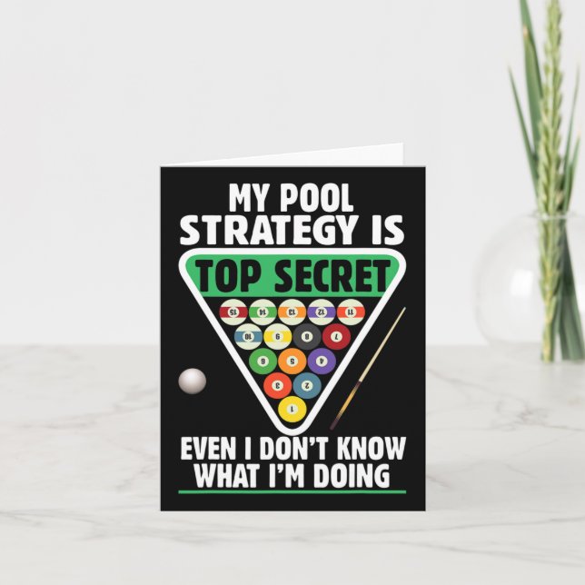Billiards Pool Strategy Snooker Player  Card (Front)