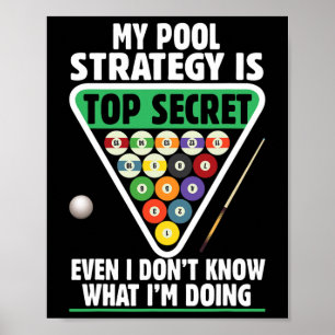Billiards Pool Strategy Snooker Player  Poster
