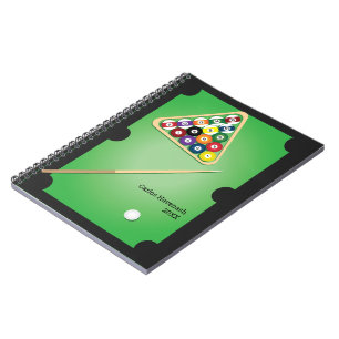 Billiards Pool Table Personalized Notebook