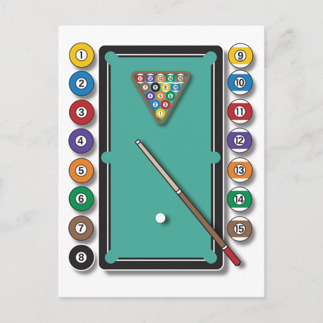 Billiards Postcard (Front)