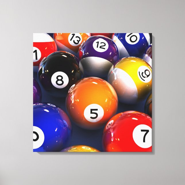 Billiards Premium Wrapped Canvas (Front)