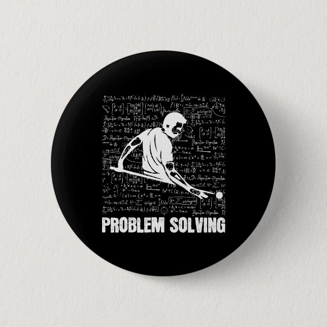 Billiards Problem Solving Players Sports Solution  2 Inch Round Button (Front)