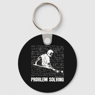 Billiards Problem Solving Players Sports Solution Keychain