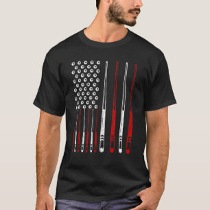 Billiards Queue Sticks Snooker American Billiards T-Shirt
