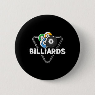 Billiards Rack Billiard Player Snooker 8 Ball Cue  2 Inch Round Button