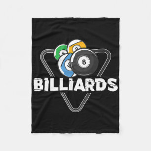 Billiards Rack Billiard Player Snooker 8 Ball Cue  Fleece Blanket