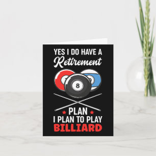 Billiards Retirement Plan Billiard Snooker Ball Card