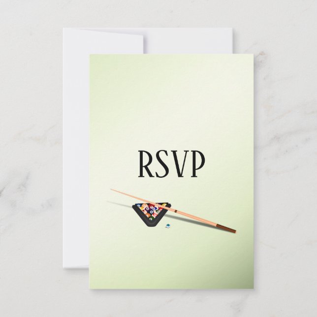 Billiards RSVP with Dinner Choice Card (Back)