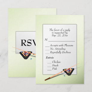 Billiards RSVP with Entree Choice Card