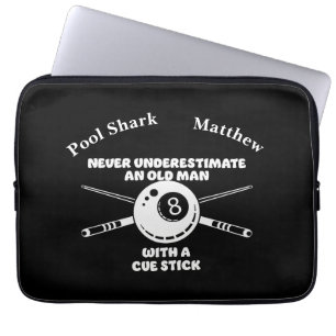 Billiards Saying About Experience and Skill Laptop Sleeve