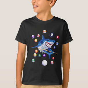 Billiards Shark Billiard Player Pool Table Snooker T-Shirt
