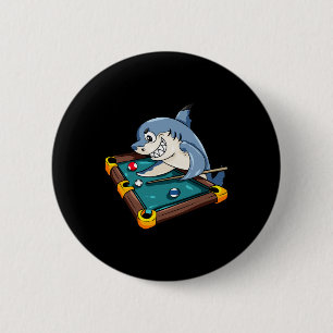 Billiards Shark Pool Snooker Player Gift 2 Inch Round Button