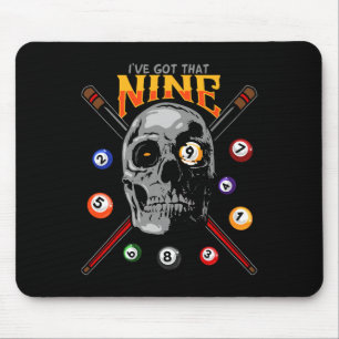 Billiards Skull Pool Billiard Mouse Pad