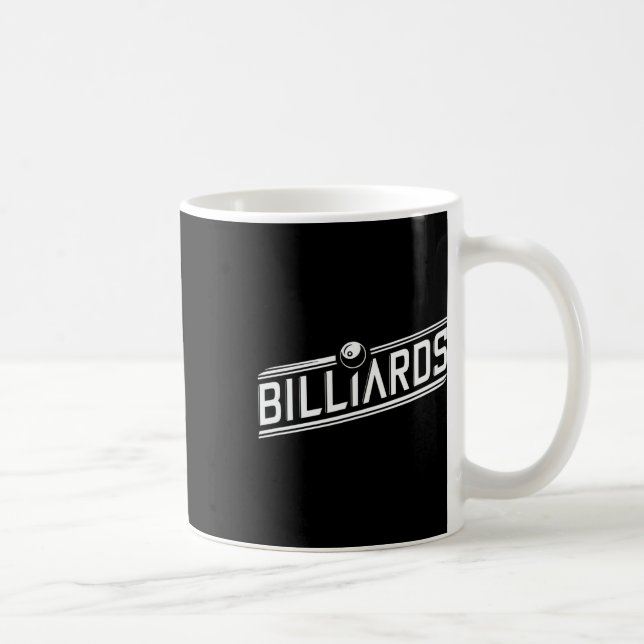 “billiards” - Sleek Angled Design  Coffee Mug (Right)