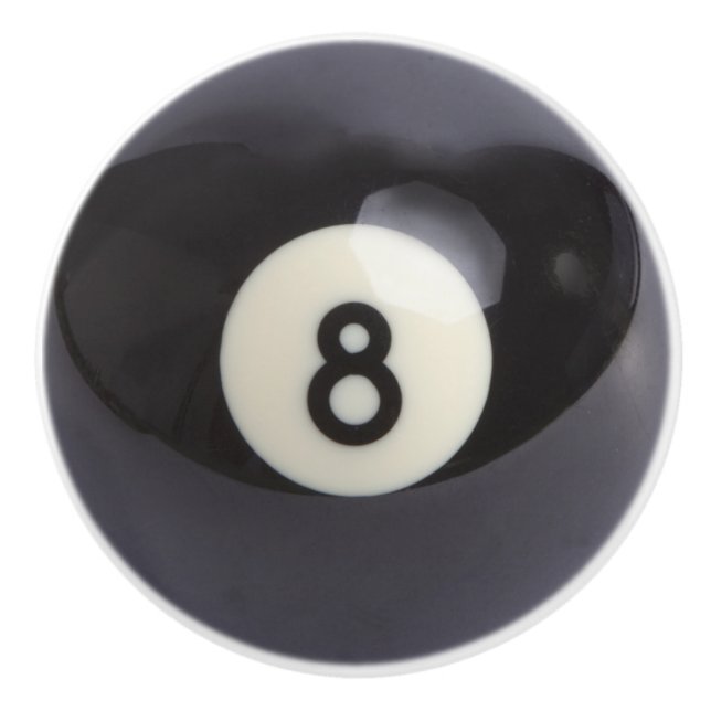 Billiards Snooker 8-Ball Ceramic Knob (Front)