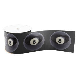 Billiards Snooker 8-Ball Ribbon Grosgrain Ribbon
