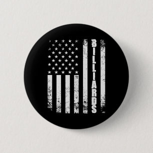 Billiards Snooker American Flag Usa Games Sport Bi 2 Inch Round Button