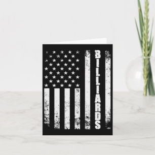 Billiards Snooker American Flag Usa Games Sport Bi Card