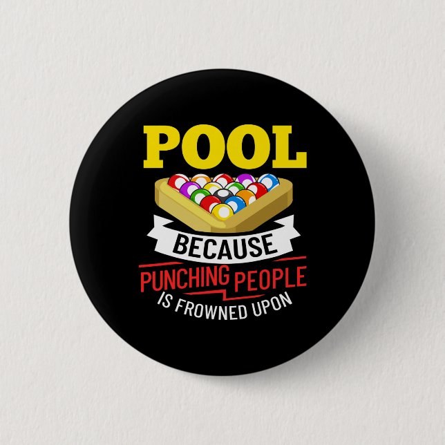 Billiards Snooker Pool Game Player Sports Competit 2 Inch Round Button (Front)
