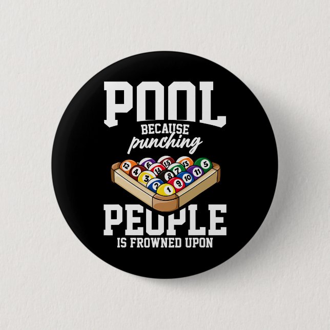 Billiards Snooker Pool Game Player Sports Competit 2 Inch Round Button (Front)