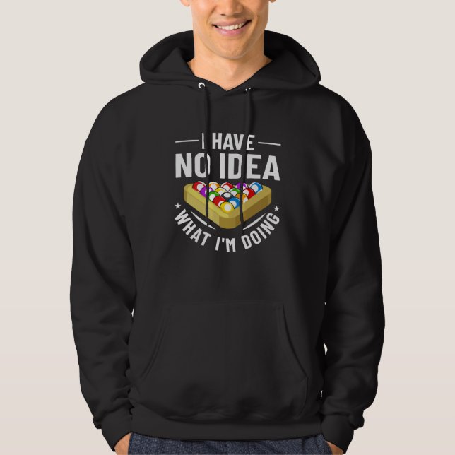 Billiards Snooker Pool Game Player Sports Competit Hoodie (Front)