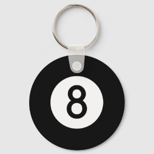 Billiards Snooker Pool Game Player Sports Competit Keychain