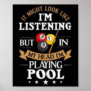Billiards Snooker Pool Game Player Sports Competit Poster