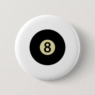 Billiards Snooker Pool Ll Number 8 Billiard Player 2 Inch Round Button