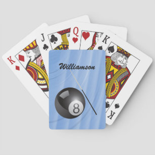 Billiards Sport personalize it with a Name Playing Cards