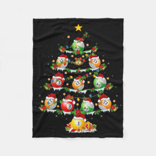 Billiards Sports Lover Lighting Billiards Christma Fleece Blanket