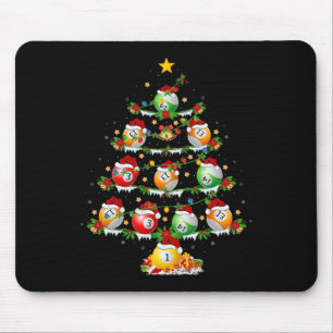 Billiards Sports Lover Lighting Billiards Christma Mouse Pad
