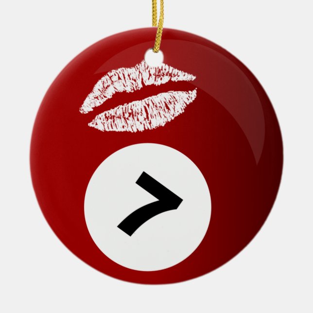 billiards sweetheart multiple messages ornament (Front)