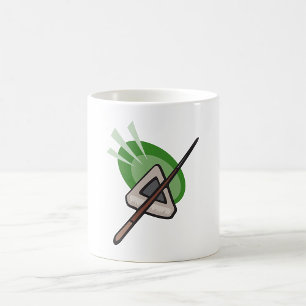 Billiards Triangle and Cue Stick Coffee Mug