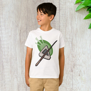 Billiards Triangle and Cue Stick T-Shirt