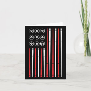Billiards Usa American Flag Patriotic Pool Player  Card